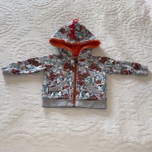 Gently loved Gray Zip up Dragon Print Hoodie Truly Scrumptious by Heidi Klum